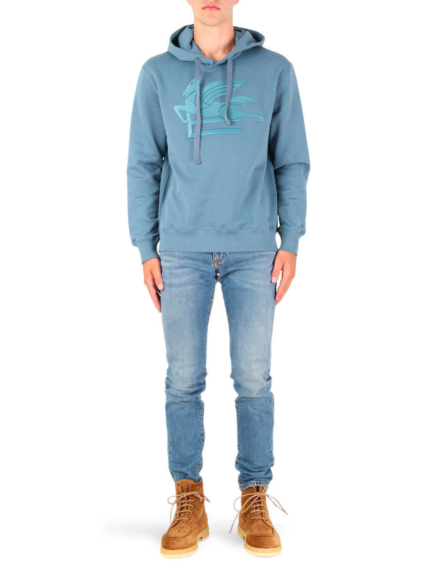 Etro felpa con cappuccio Blu