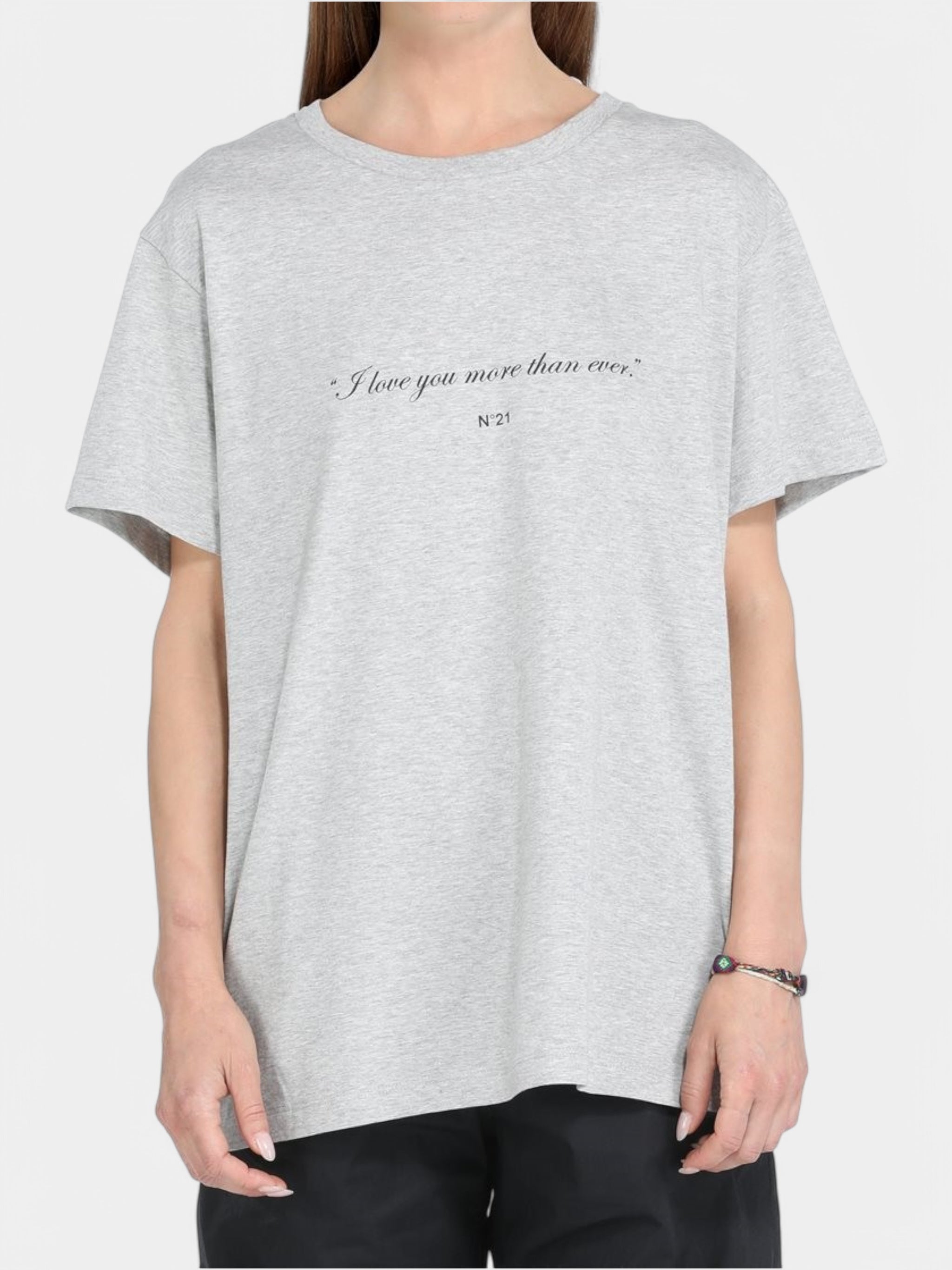 T-shirt N°21 Grigia in Cotone Italiano Modello M0F0816328