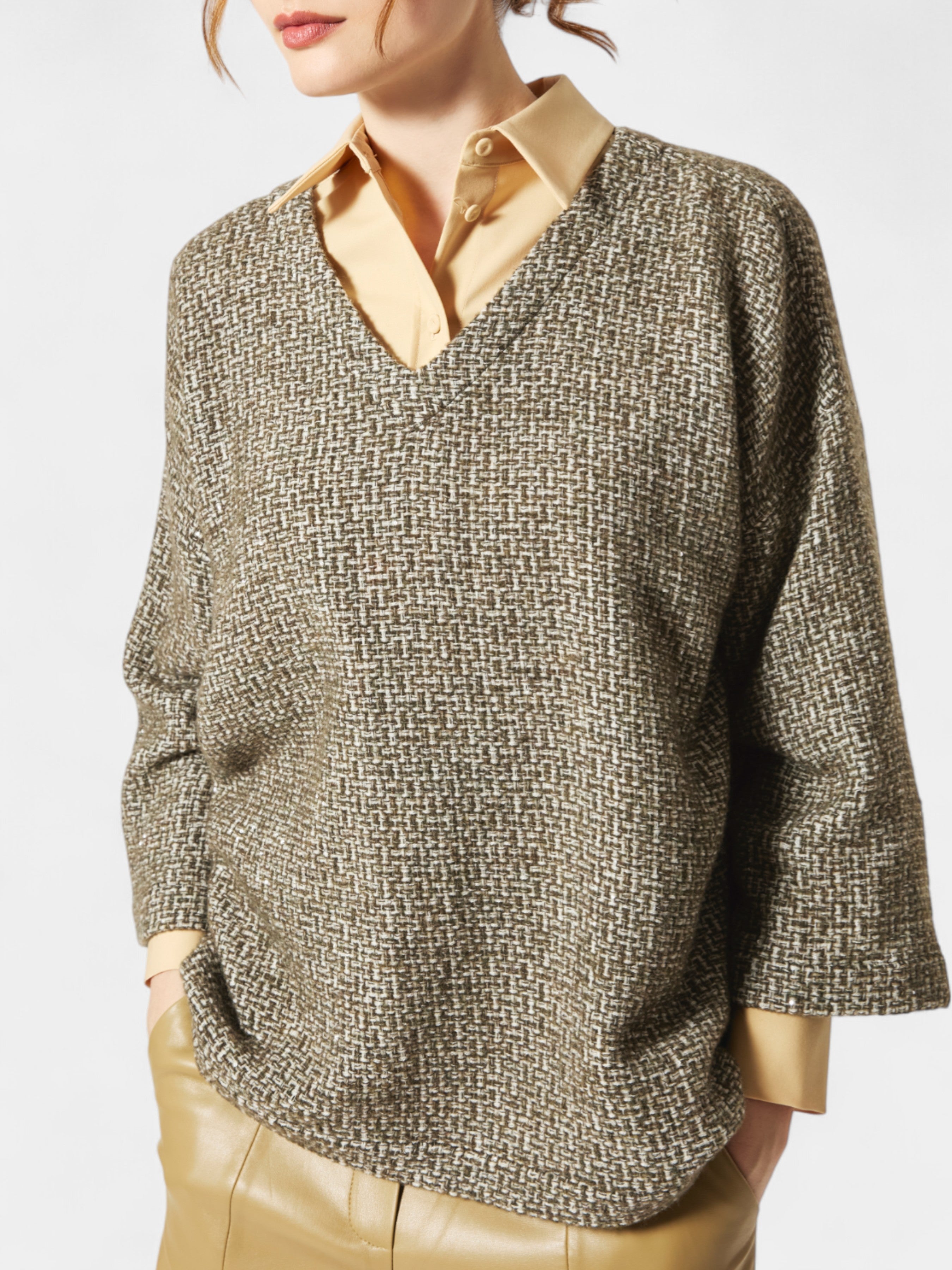 ANDREA'S 1947 MAGLIA SCOLLO A V 8571 LAVA BALU.CH