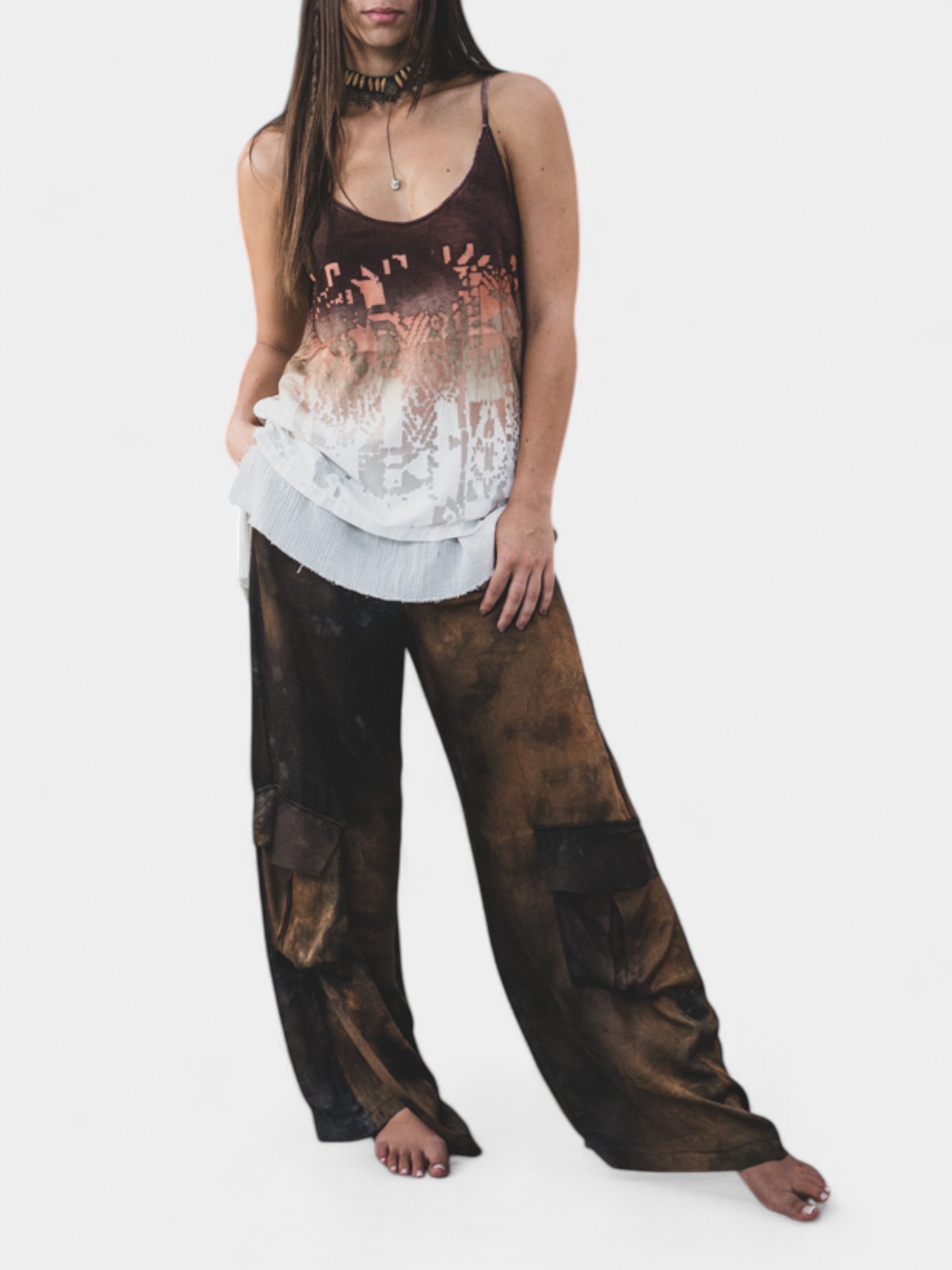 balu.ch Sonia Villa Pantalone Cargo JUNODR - CHOCOLATE