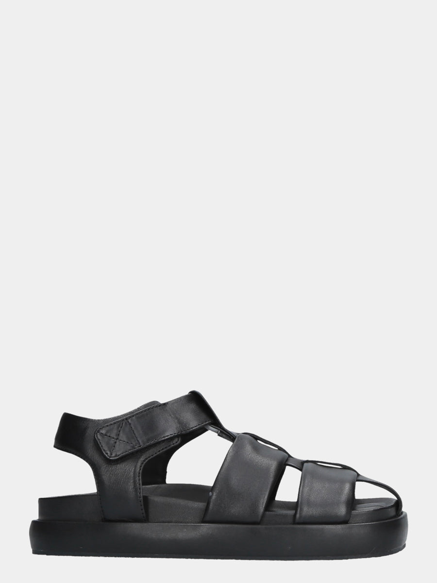 Elena Iachi L28 Black Sandals – Modern and Versatile Elegance