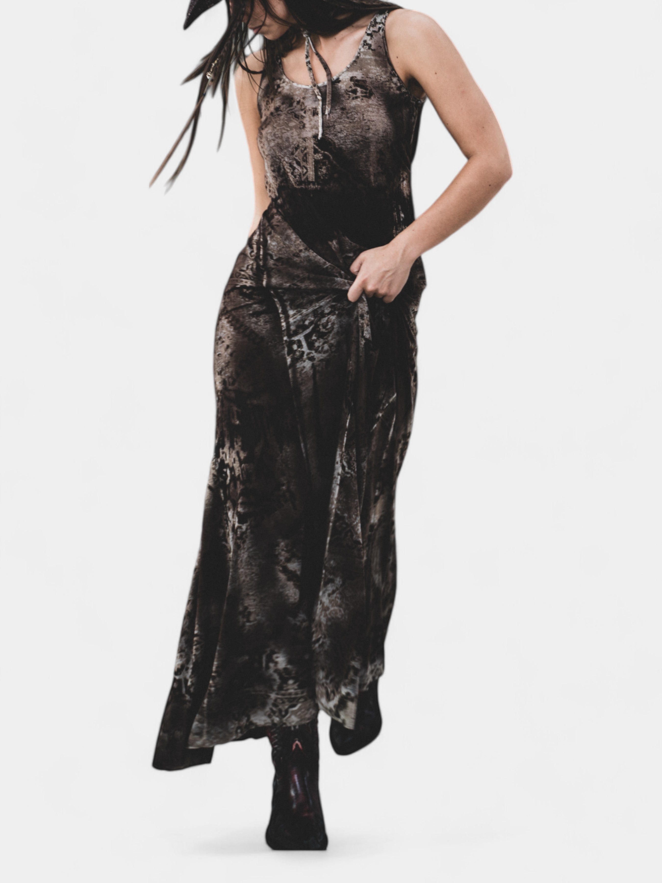 balu.ch Sonia Villa Vestito Lungo RHODACARPET - COCOA