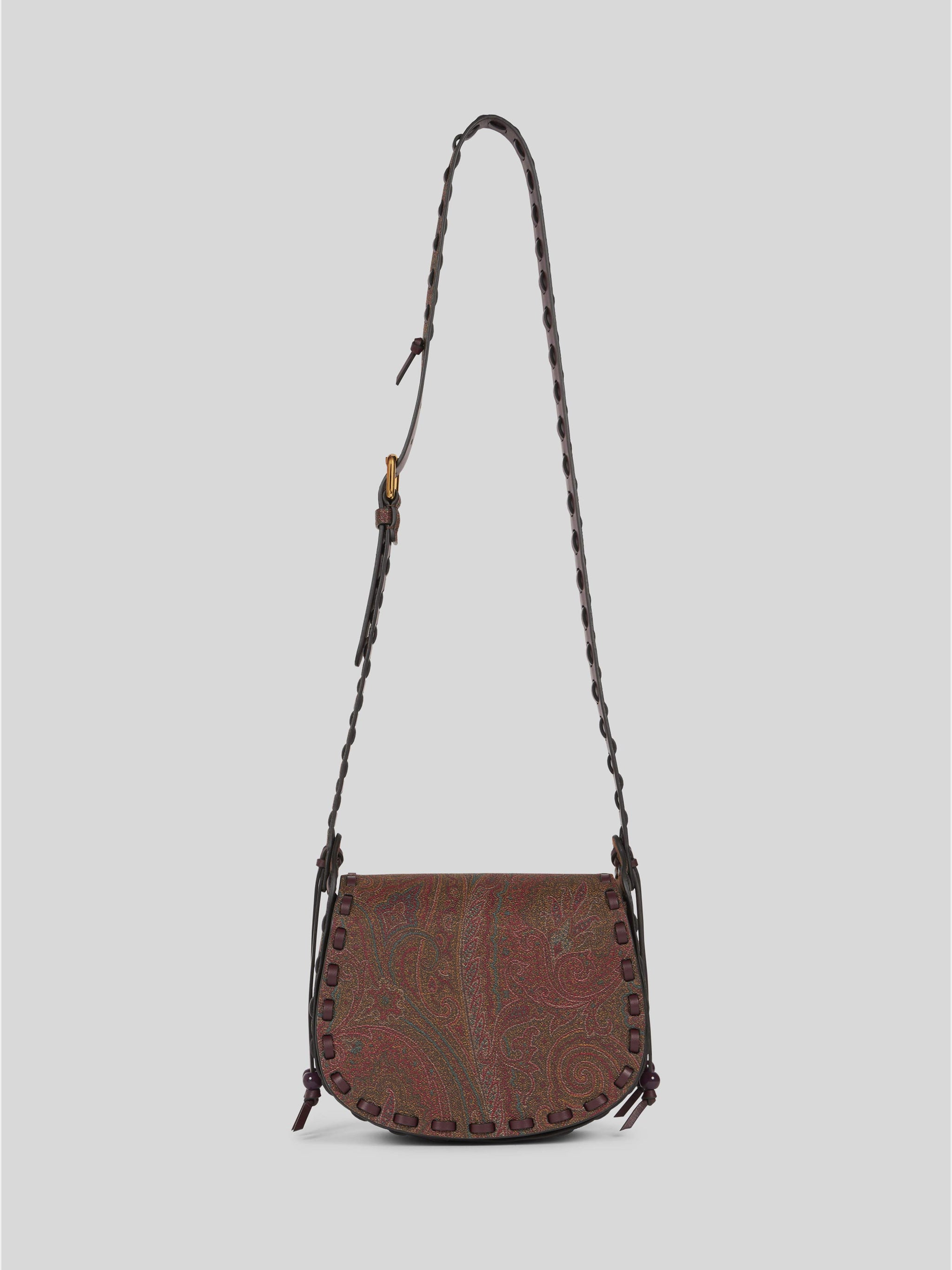 Borsa Etro Viola in Cotone e PVC con Rifiniture in Vitello