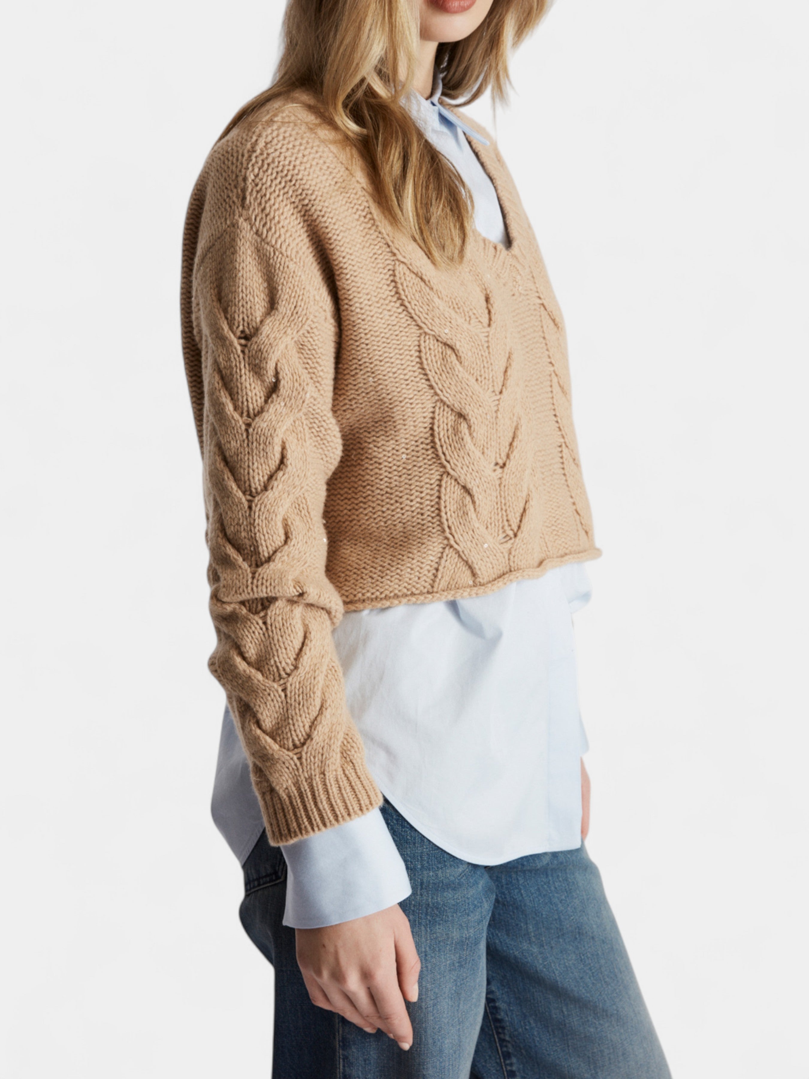 LORENA ANTONIAZZI MAGLIA SCOLLO A V 127VM12A2472 236 BALU.CH