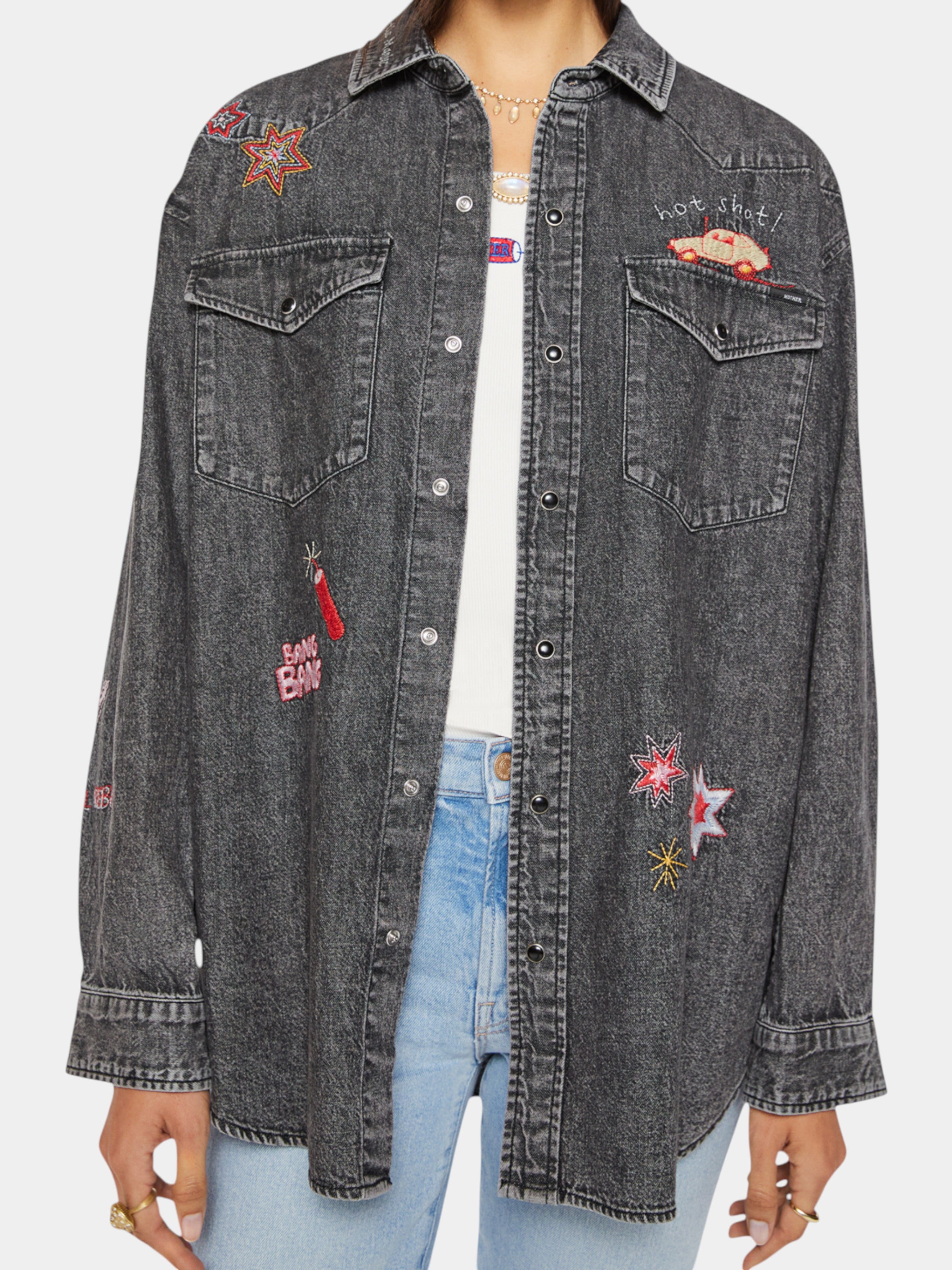 Mother Camicia oversize The Exes And Ohs in denim