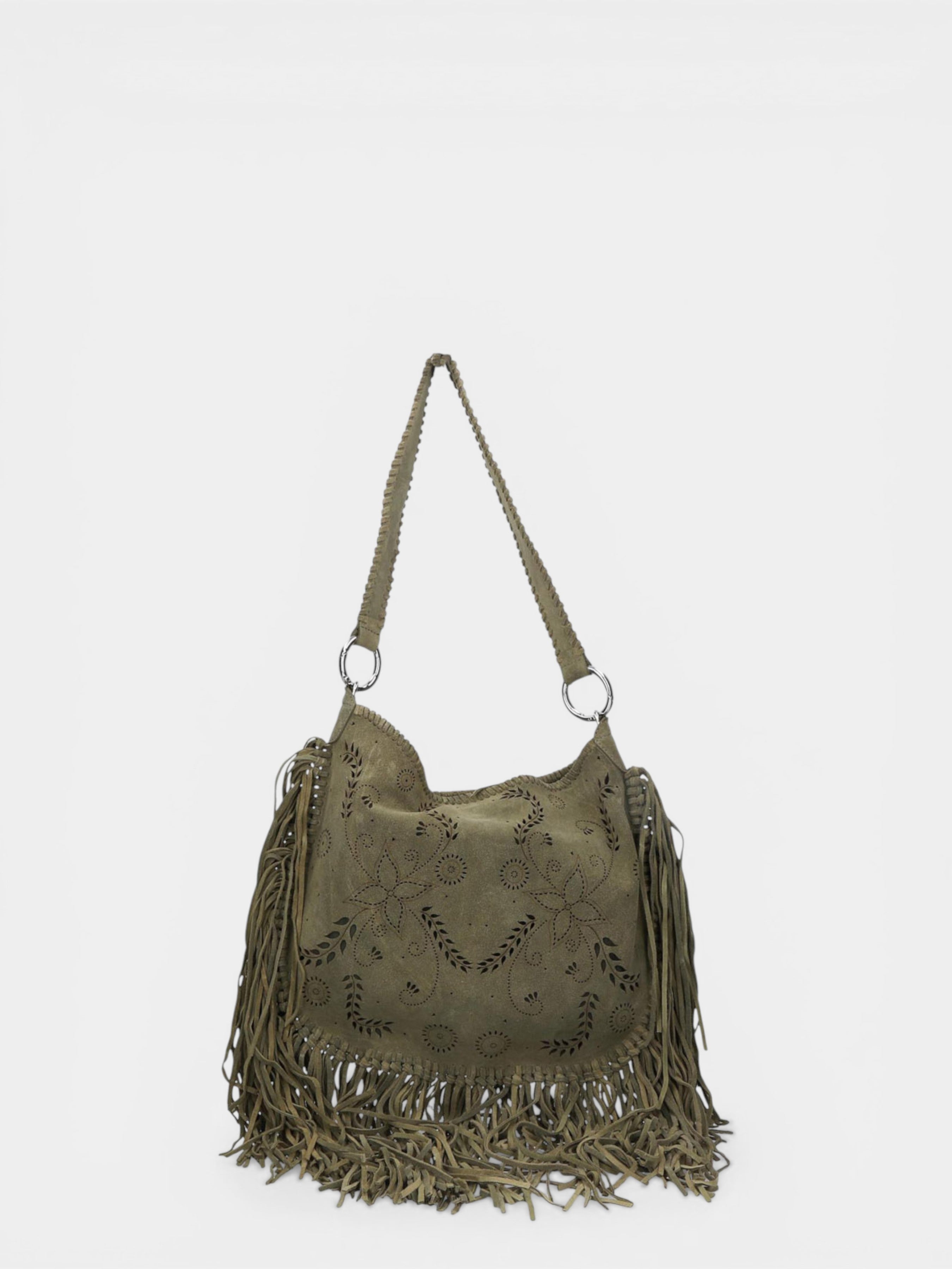 ELENA IACHI BORSA BAG39 SUEDEOLIVE BALU.CH