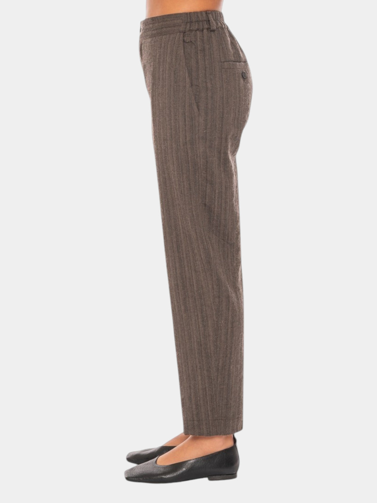 Gentry Portofino Pantalone slim gessato tortora