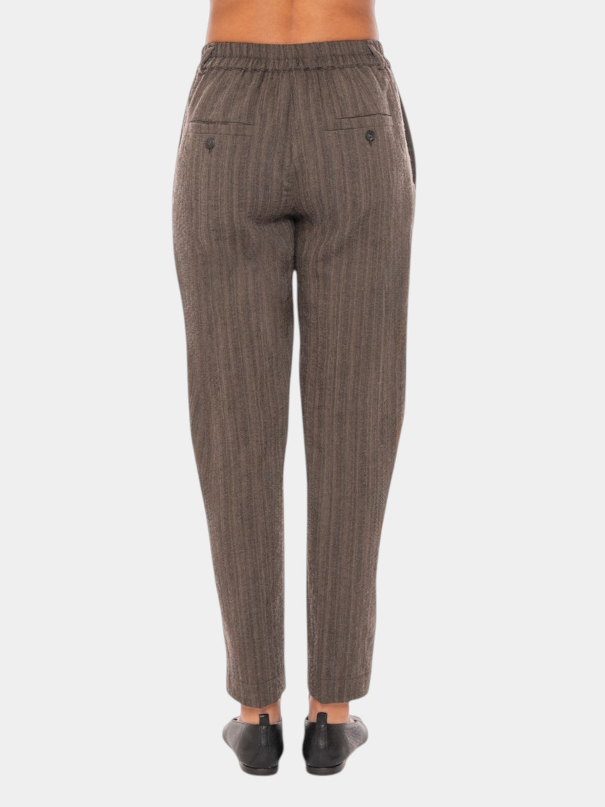 Gentry Portofino Pantalone slim gessato tortora