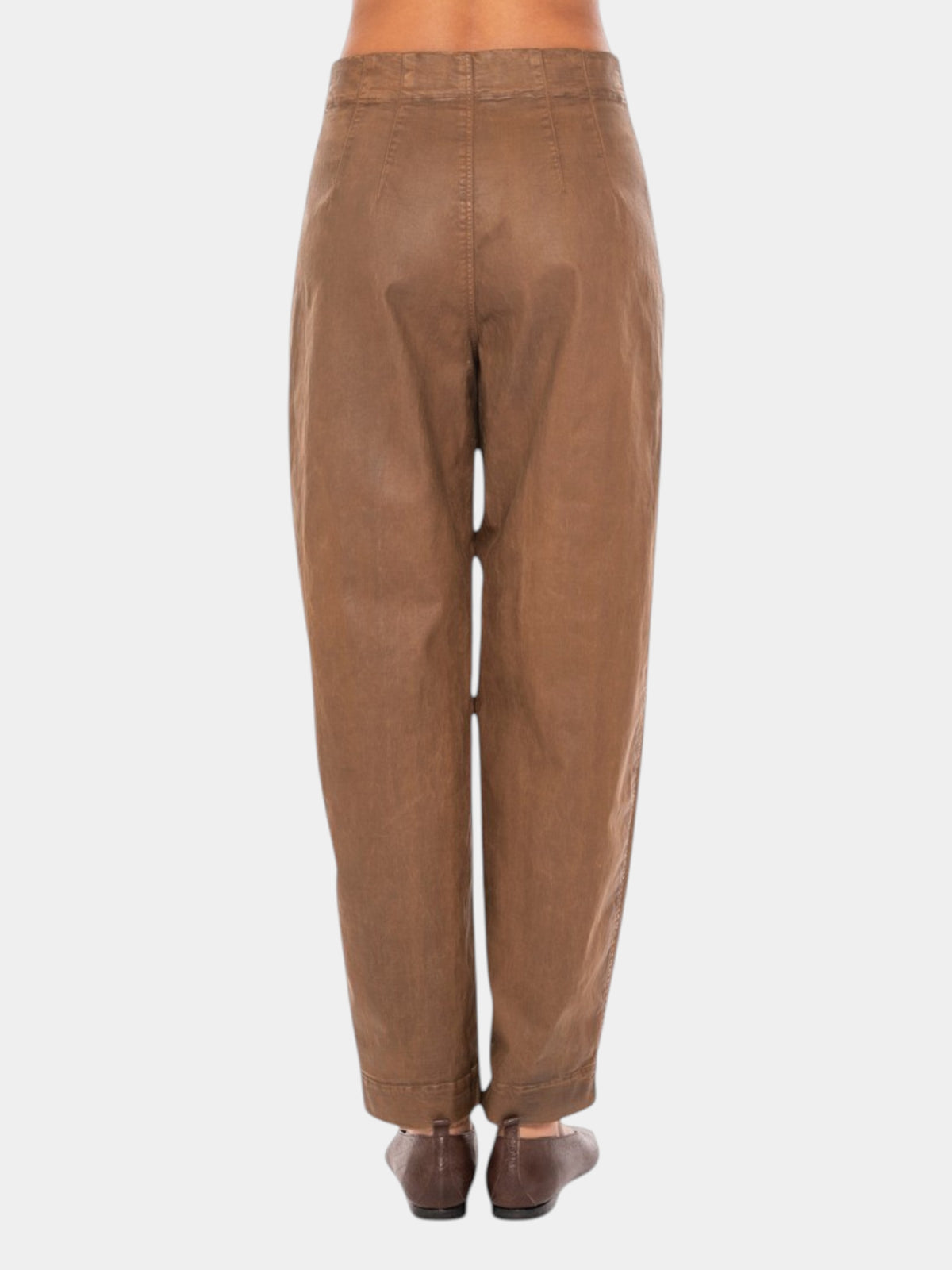 Gentry Portofino Pantalone morbido effetto pelle cammello