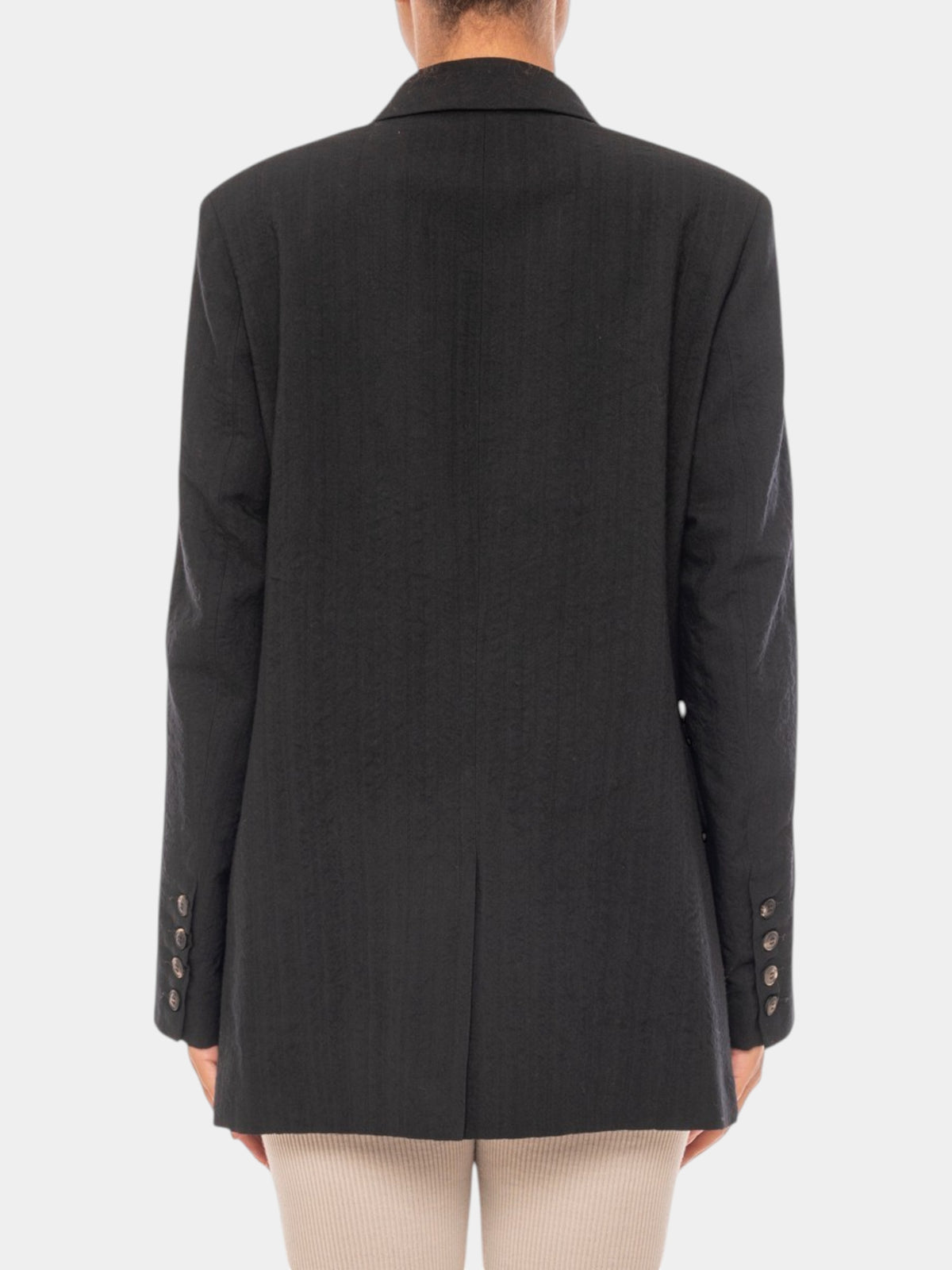 Gentry Portofino Giacca boyfriend gessata tortora